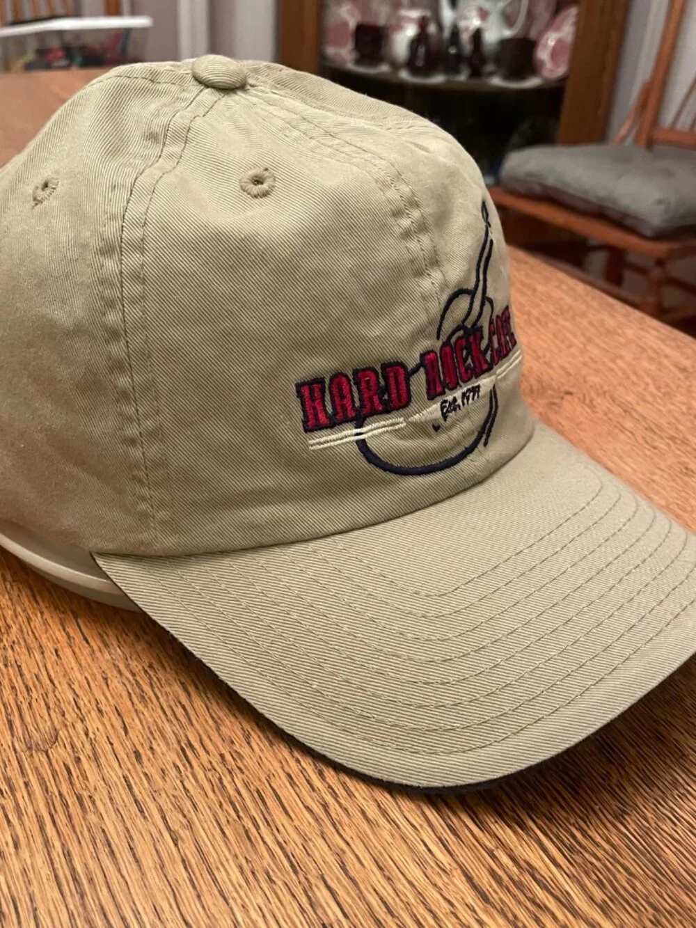 St. Thomas Hard Rock Cafe Beige Metal Buckle Strap Baseball Hat Cap